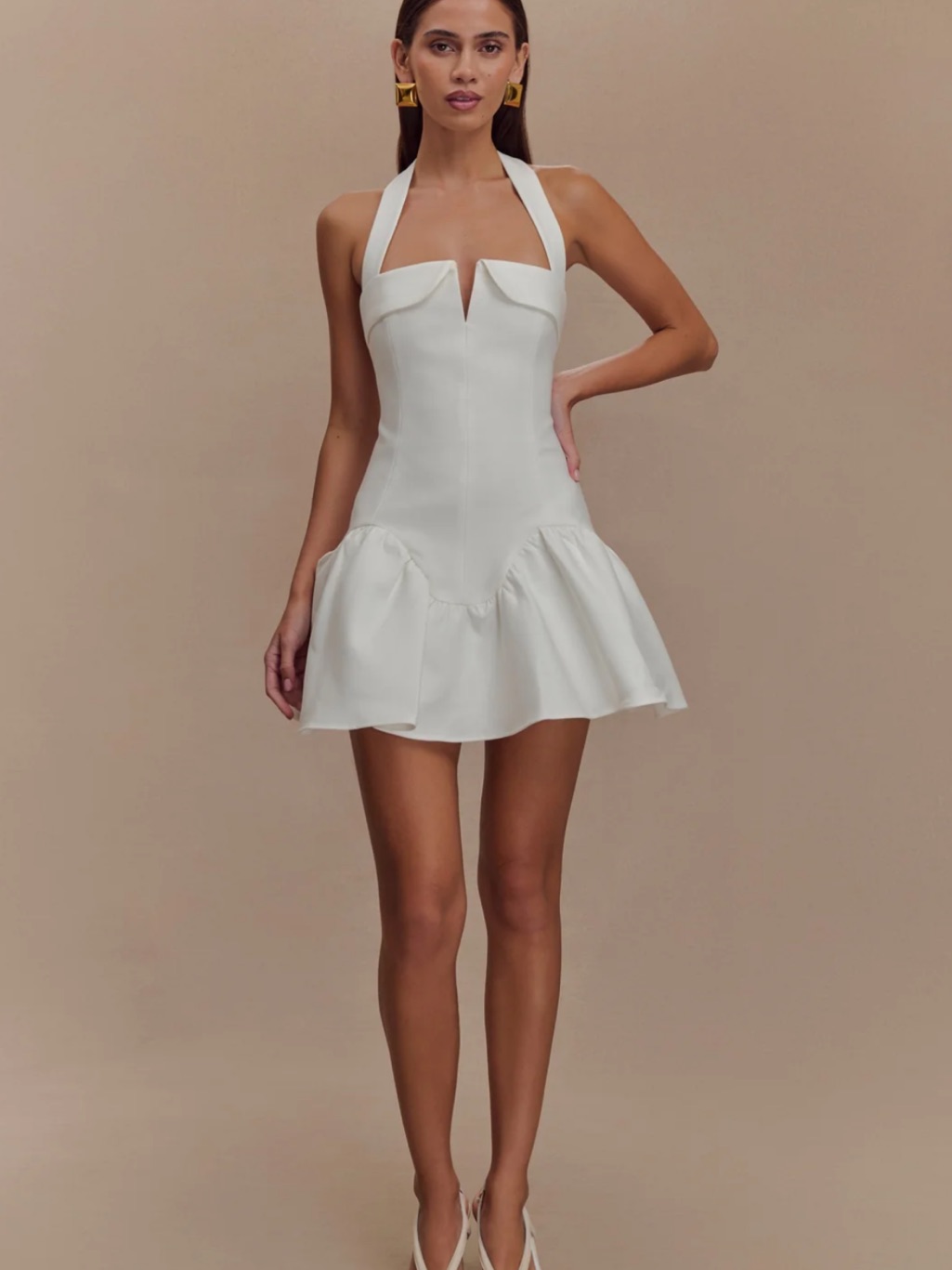 Meshki Calypso White Mini Dress